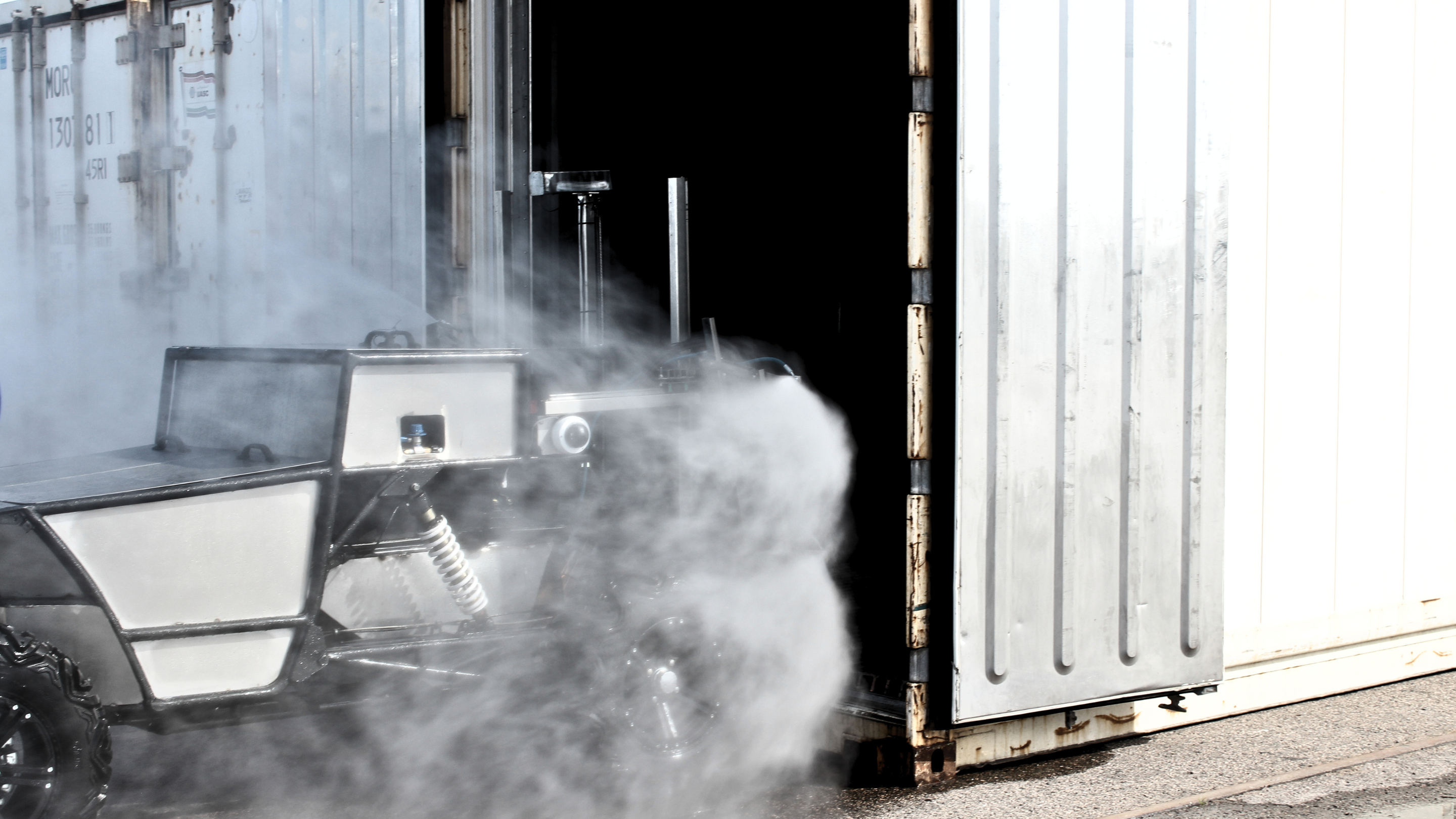 MCS Robotics Box Cleaner operating at a container terminal